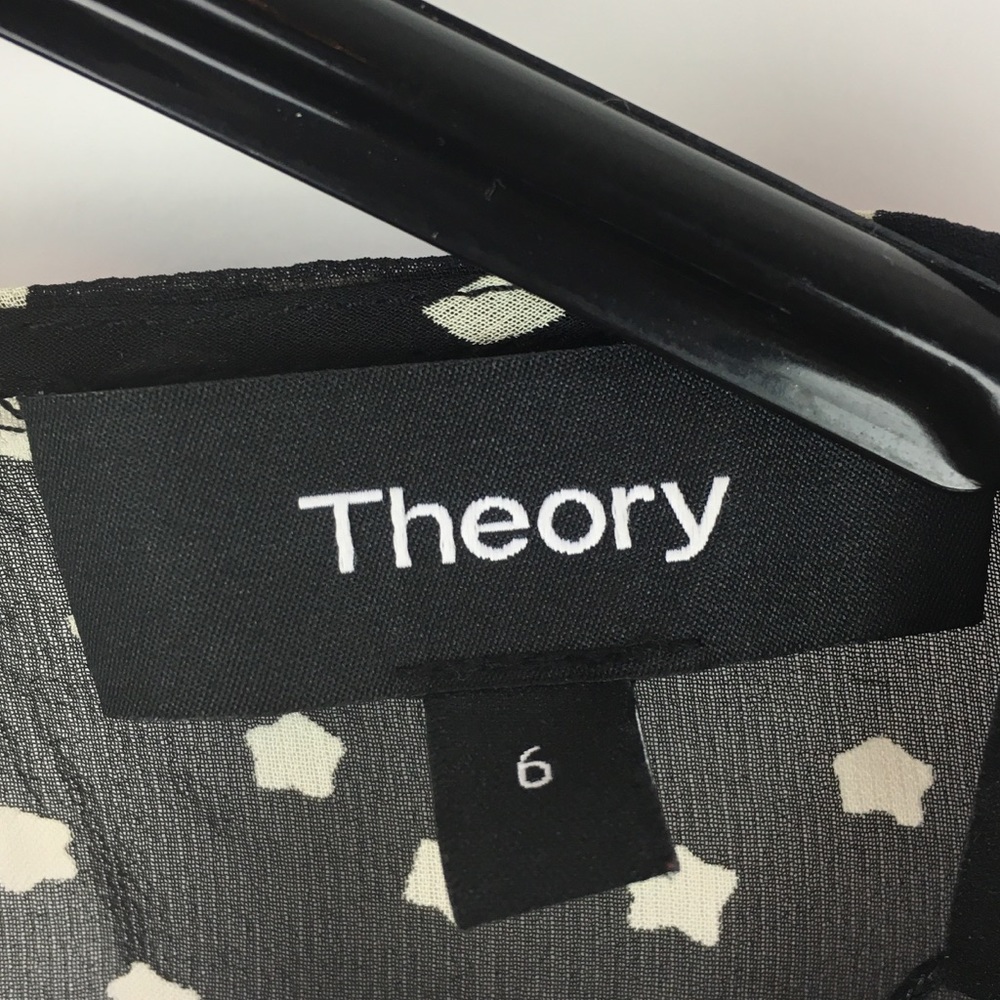 NWT Theory Black White Star Print Dress - M1 - Picture 4 of 7